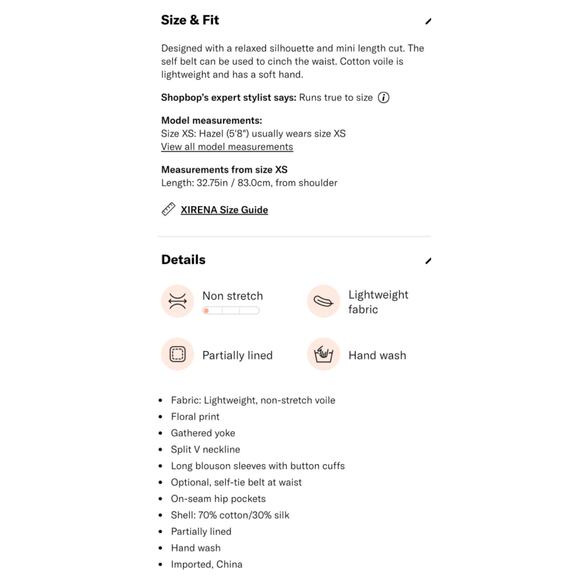 Xirena Hart Dress Pink Posy Block Print Cotton Silk Blend XL NWT - Picture 5 of 11